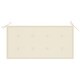 preview thumbnail 9 of 7, vidaXL Patio Bench with Cream Cushion 44.1" Solid Teak Wood - 44.1" x 21.7" x 37"