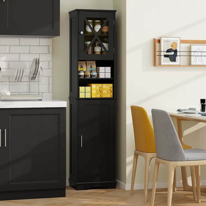 Costway 67" Tall Bathroom Cabinet Freestanding Storage Cabinet with 5 - See Details