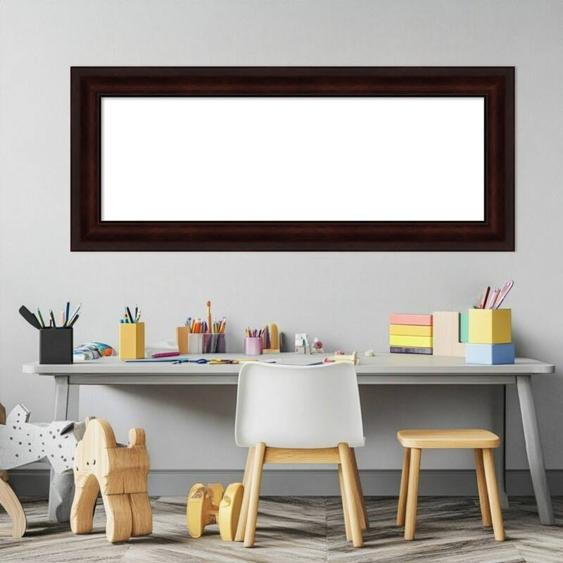 Amanti Art Coffee Bean Brown Framed Dry Erase Magnetic Board