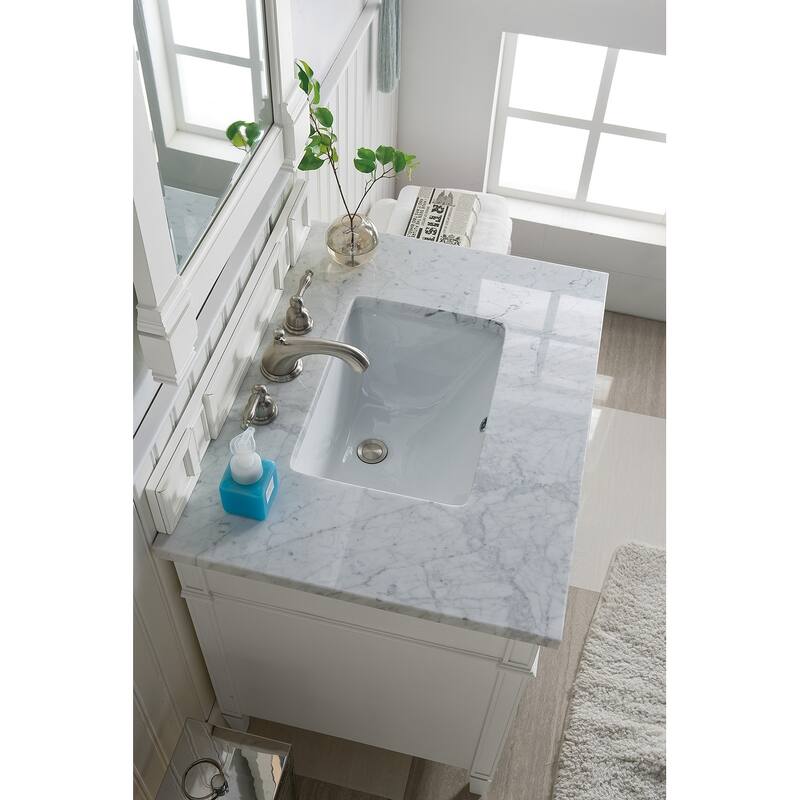 James Martin Vanities Brittany 30" Single Vanity, Bright White - 30 x 23.50 x 34