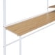 preview thumbnail 10 of 18, Modern Full Size Metal Loft Bed with Desk and Stool with Open-Style Wardrobe,Shelves and Cabinet