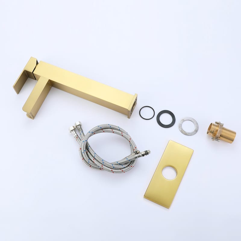 Single Handle Single Hole Bathroom Vessel Waterfall Faucet With Deckplate Included