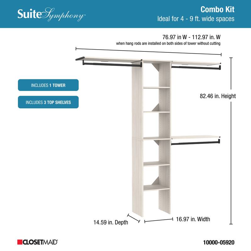 ClosetMaid SuiteSymphony 16-inch Tower Closet Organizer