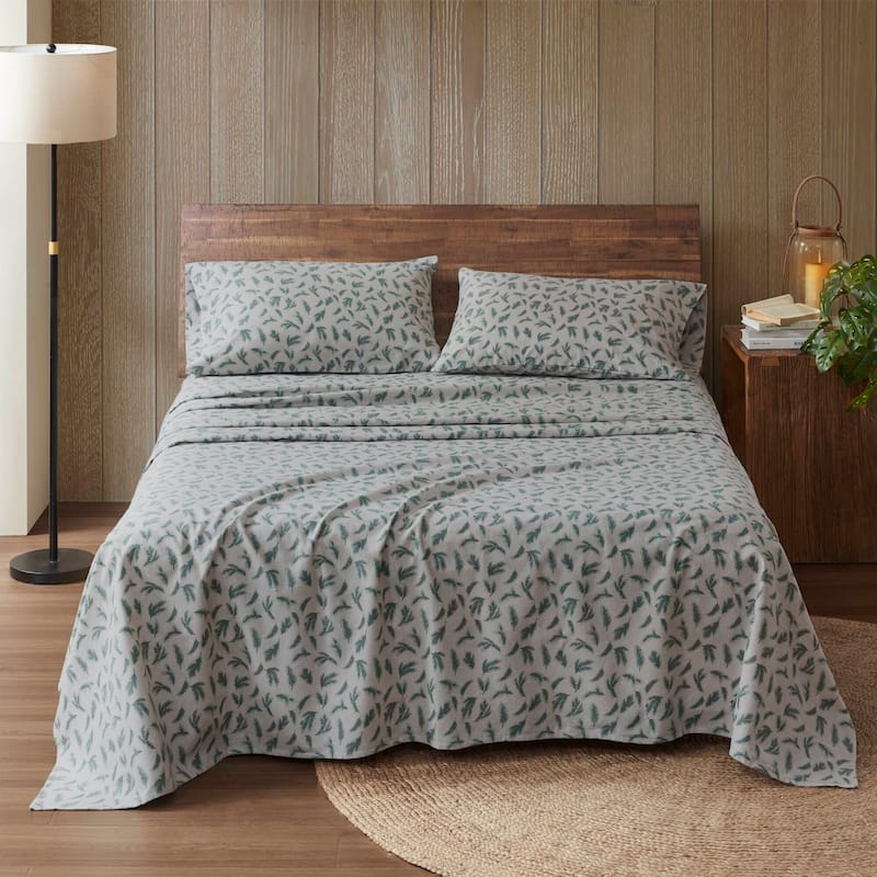 Woolrich Cotton Flannel Sheet Set - Cal King - Pine Branches