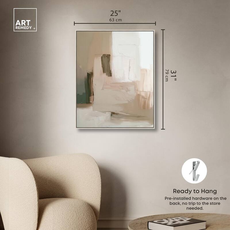 Calm in Texture Canvas by Art Remedy