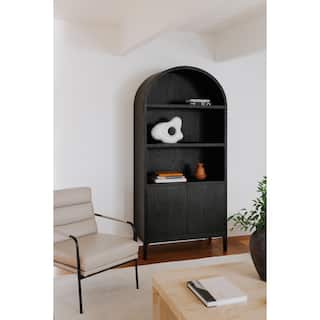 Aurelle Home Arched Bookshelf Display Cabinet