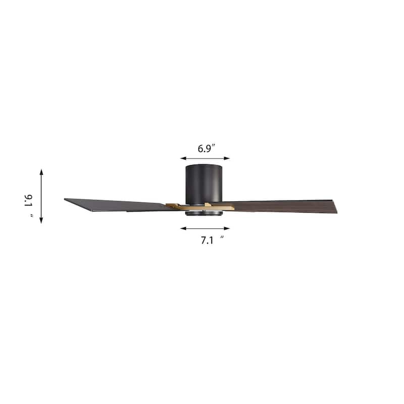 48Inch 4 Two-color Fan Blades Dc Motor Indoor Ceiling Fan With Remote