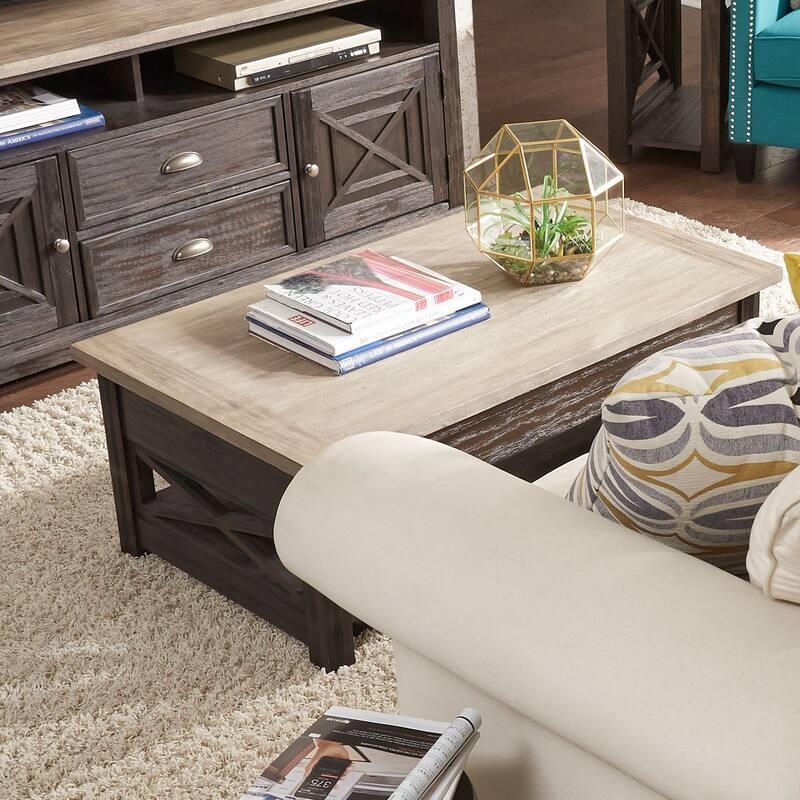 Heatherbrook Charcoal and Ash Lift Top Cocktail Table