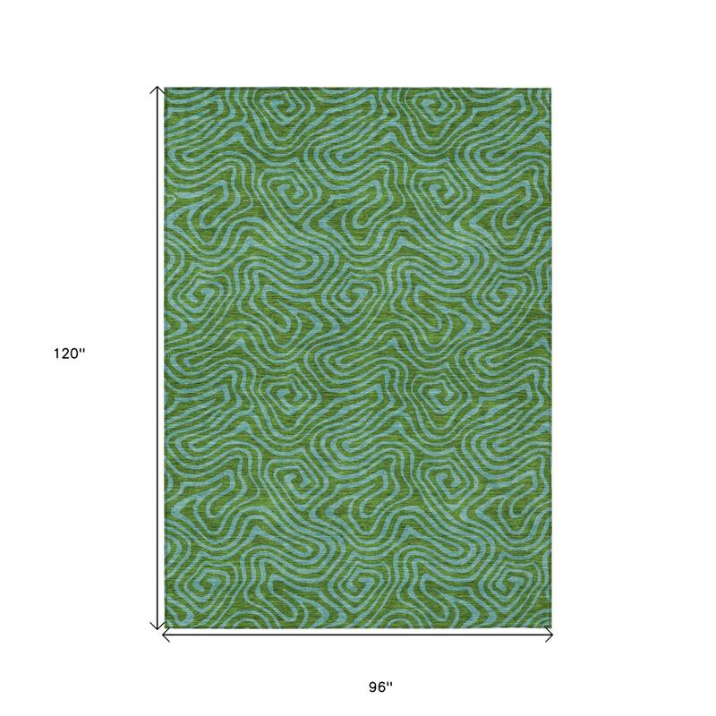 HomeRoots Abstract Transitional Rectangle Outdoor Rug