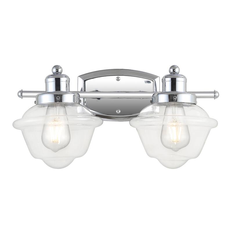 Marais Iron/Glass Schoolhouse LED Vanity Light, by JONATHAN Y