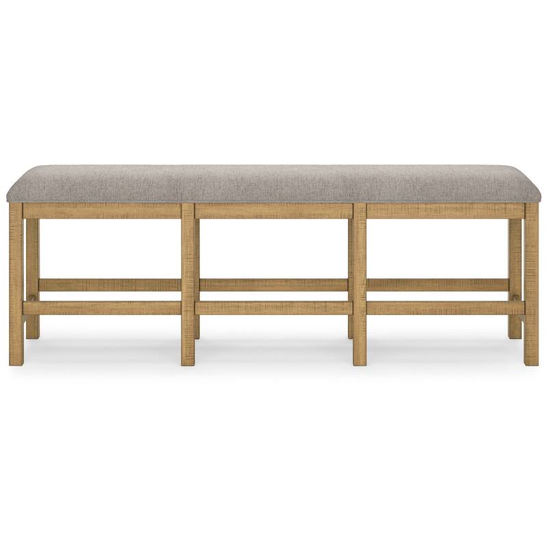 Signature Design by Ashley Havonplane Brown/Gray 72" Counter Height Dining Bench - 72.5" W x 17.5" D x 25.63" H