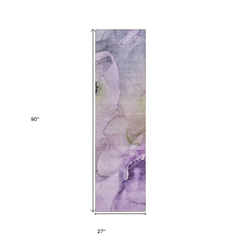 Alsive Modern Art-Inspired Weather Resistant Timeless Fusion Runner Outdoor Rug - 2' X 8'