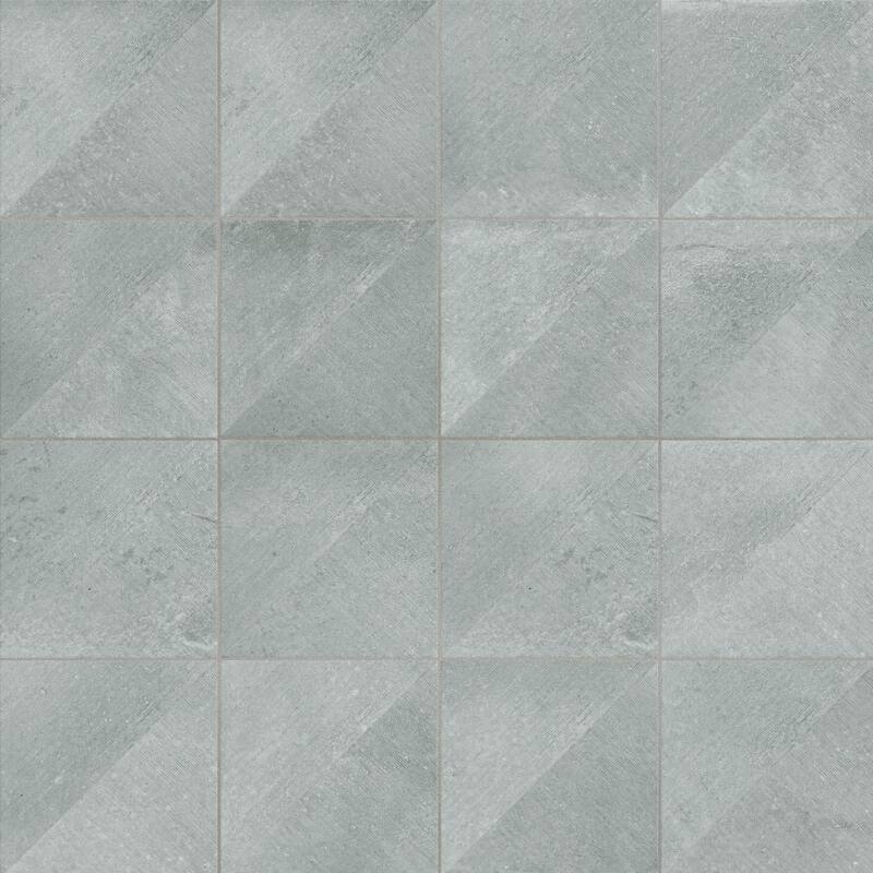 Merola Tile Atlas Rigato Grey 9-3/4" x 9-3/4" Porcelain Floor and Wall Tile
