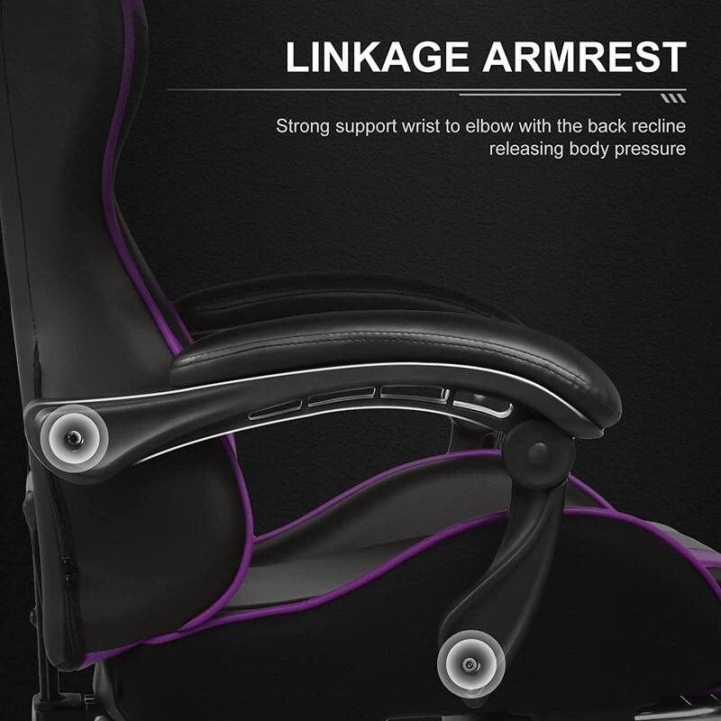 Lucklife Gaming Chair Computer Chair with Footrest and Lumbar Support for Office or Gaming