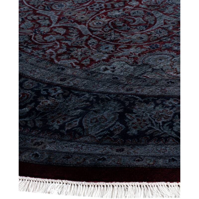 Overdyed One-of-a-Kind Hand-Knotted Area Rug - Red - 8' 1" x 8' 1"