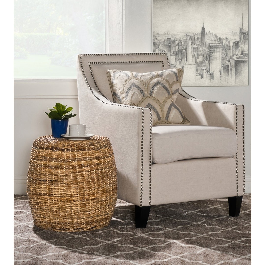 Mobbi Natural Rattan Round End Table by Kosas Home