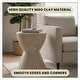 preview thumbnail 6 of 48, Loft 14" Modern MGO Side Table, Round Hourglass End Table, Indoor/Outdoor Accent Table for Patio