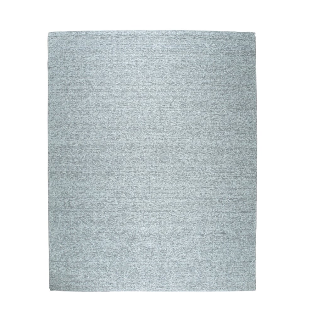 Hand-Knotted Wool Modern Flat Weave Rug, 6' x 9', Dark Gray Area Rug, Contemporary Design for Elegant Spaces - L