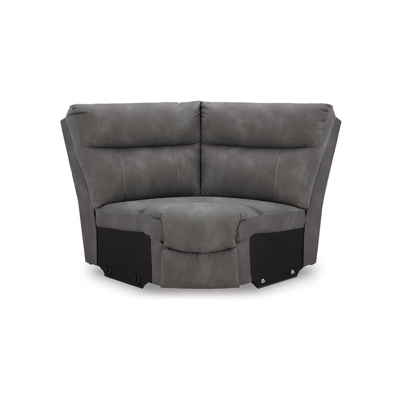 Signature Design by Ashley Next-Gen DuraPella Dark Gray 5-Piece Power Reclining Sectional - 118" W x 118" D x 41" H