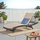 preview thumbnail 128 of 187, Salem Outdoor Wicker Adjustable Chaise Lounge with Cushion by Christopher Knight Home Brown+Brown/White Stripes