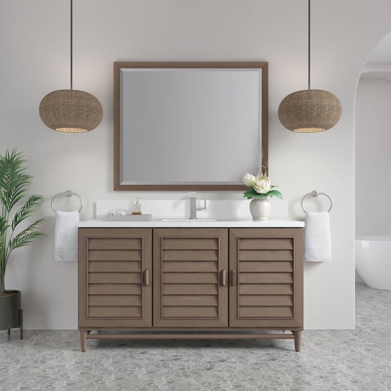 James Martin Vanities 620-V60S-1WZ Portland 60" Single Basin Wood