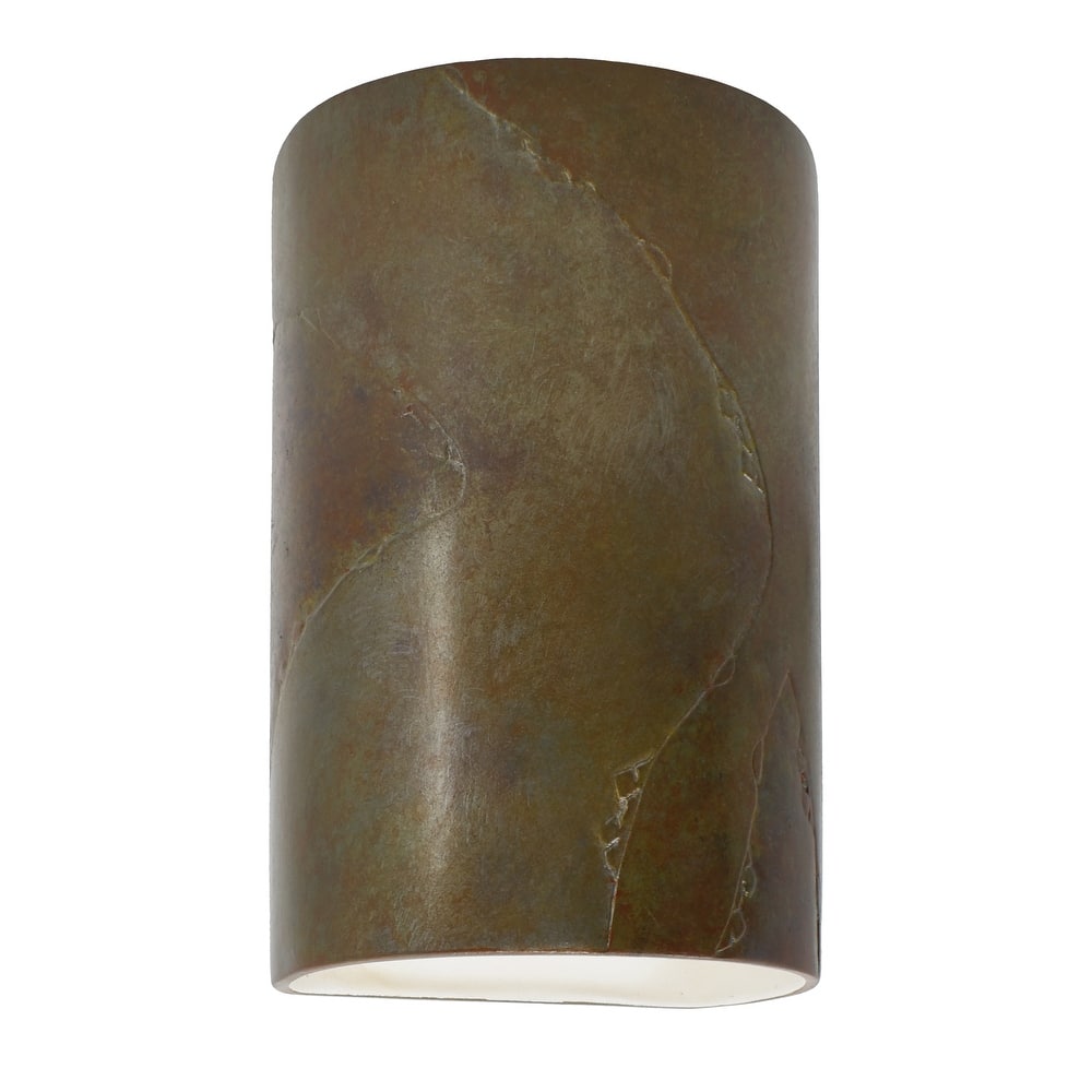 Justice Design Ambiance - Large ADA Cylinder Wall Sconce - Closed Top (Outdoor) - Replaceable Bulb