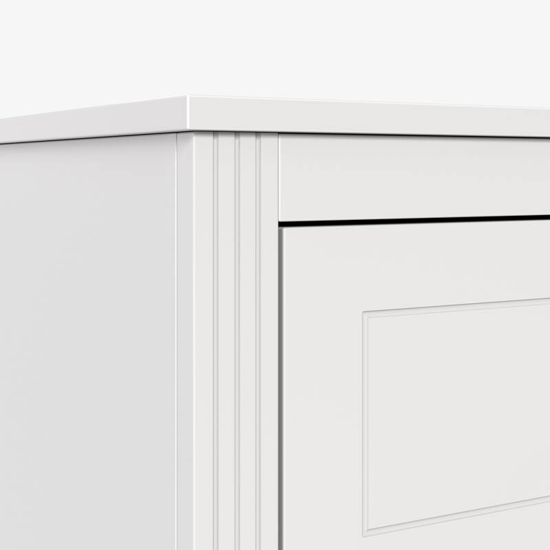 Roomfitters 6-Drawer Double Dresser, Modern Bedroom Storage Cabinet with Solid Wood Legs & Metal Handles