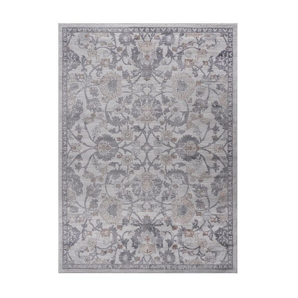 slide 2 of 7, LOOM & LUXE Collection Sand/Ivory/Oriental Non-Shedding Area Rug 120" D x 93" W x 0.35" H