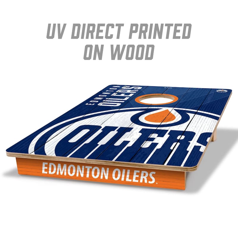 Edmonton Oilers NHL Tailgate Cornhole Board Set