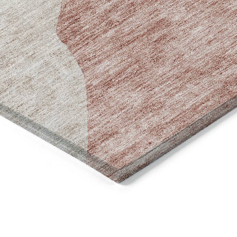 HomeRoots Abstract Transitional Rectangle Outdoor Rug
