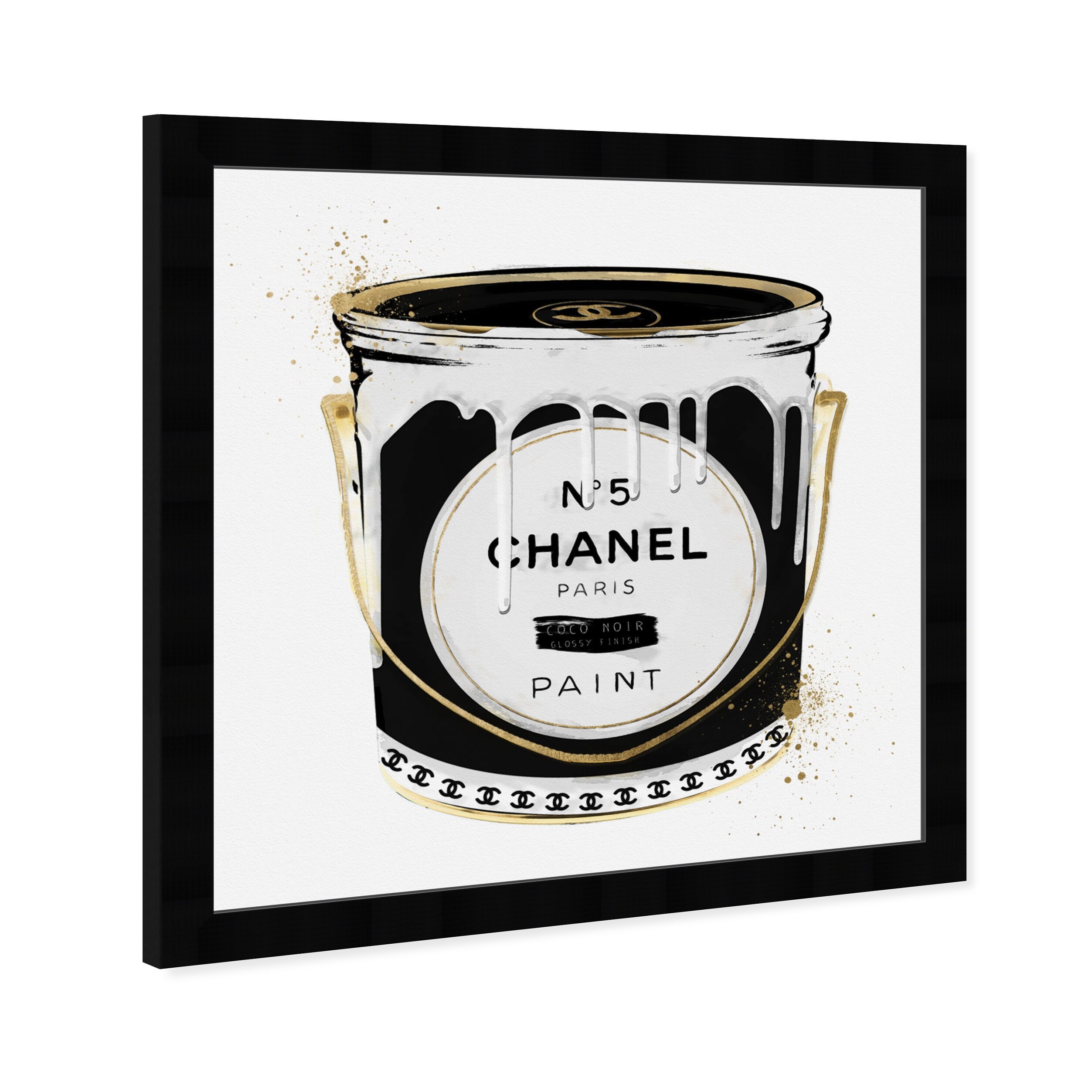 Shop Oliver Gal Fashion Paint Noir Fashion And Glam Framed Wall Art Prints Cans Black Gold Overstock 31287617