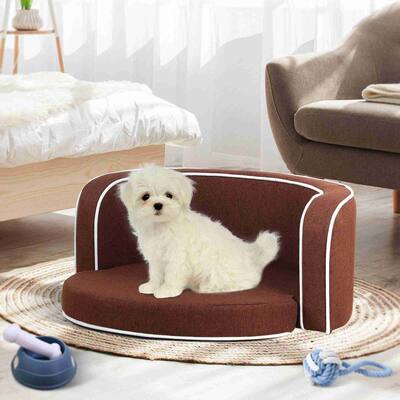 30" Round Pet Sofa, Dog sofa, Dog bed, with Wooden Structure
