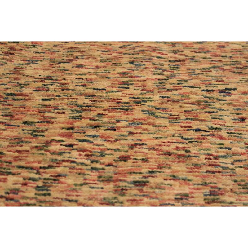 Modern Minimalist Gabbeh Hand Knotted Wool Area Rug