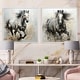 preview thumbnail 8 of 10, Designart "Hooves In Harmony Horse" Animals Horse Framed Art Set Of 2 - Farmhouse Wall Decor Set Black Wall Art 2 Pieces
