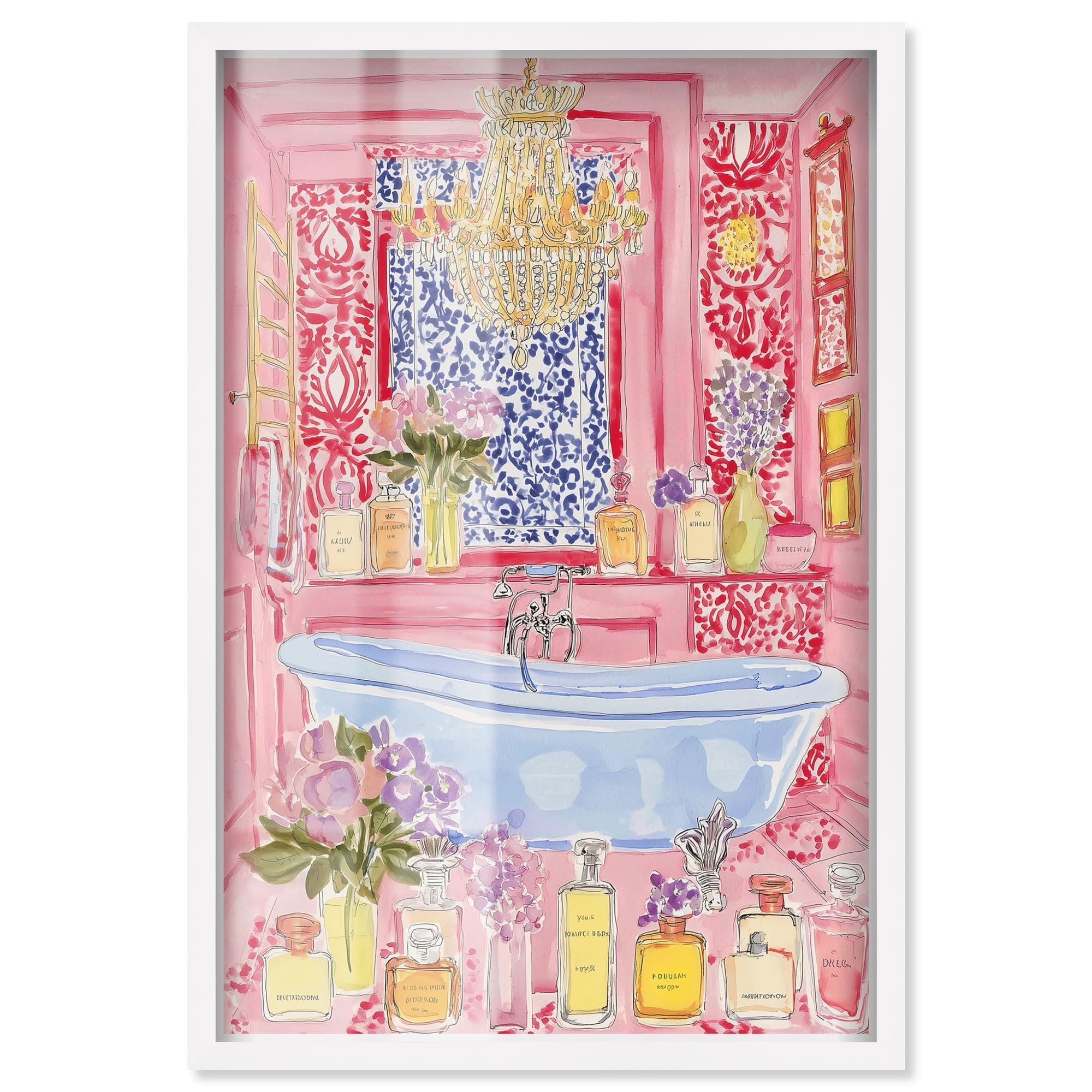 Bath Time III Bathroom Shadowbox Print by Art Remedy