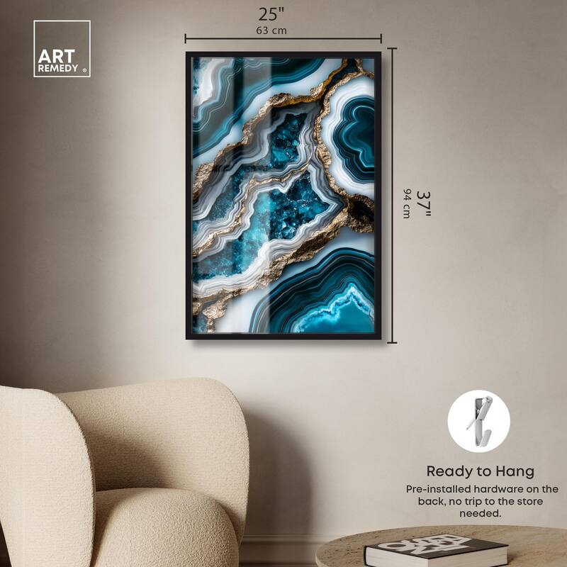 Teal Tides Treasure II Shadowbox by Art Remedy