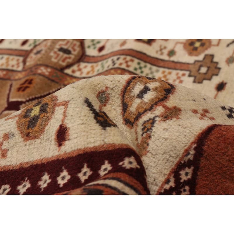 ECARPETGALLERY Hand-knotted Melis Vintage Cream Wool Rug - 4'1 x 6'0