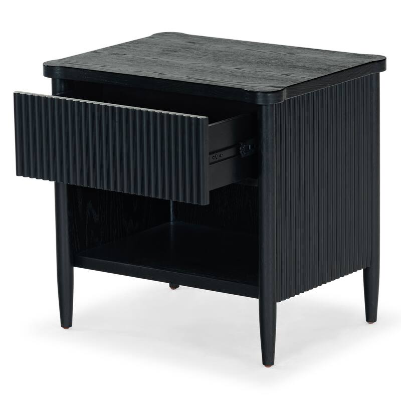 SAFAVIEH Couture Shelbie 1-Drawer Reeded Nightstand, Fully Assembled