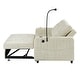 preview thumbnail 11 of 18, 53.9" Chenille Convertible Loveseat with Pull-Out Bed, 3 USB Ports, and Smart Storage