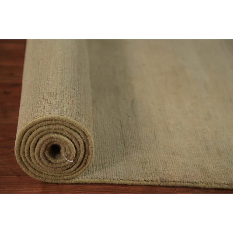 Modern Gabbeh Oriental Runner Rug Hand-Knotted Wool Carpet - 3'0" x 11'0"
