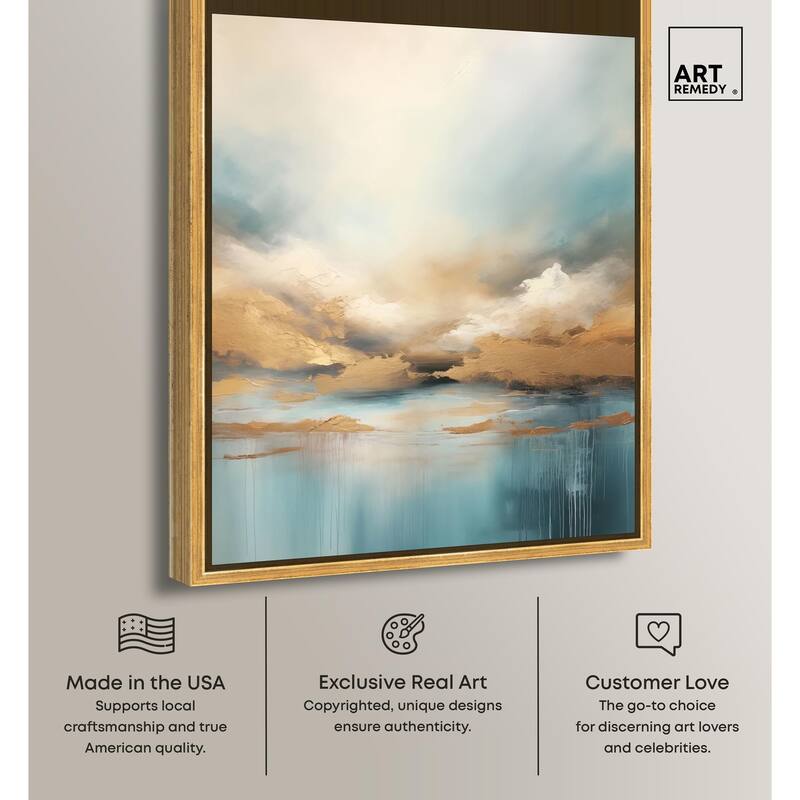 Cloudscape in Gold I Canvas by Art Remedy