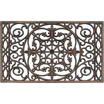A1HC First Impression, Natural Rubber Doormat, Non-Slip, Durable, Heavy Duty Rubber Mat, 18"X30"