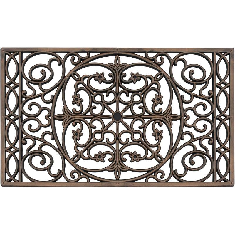 A1HC Rubber Grill Doormat, Elegant Star Pattern,Fun Designed Floor Mat, 18"X30"