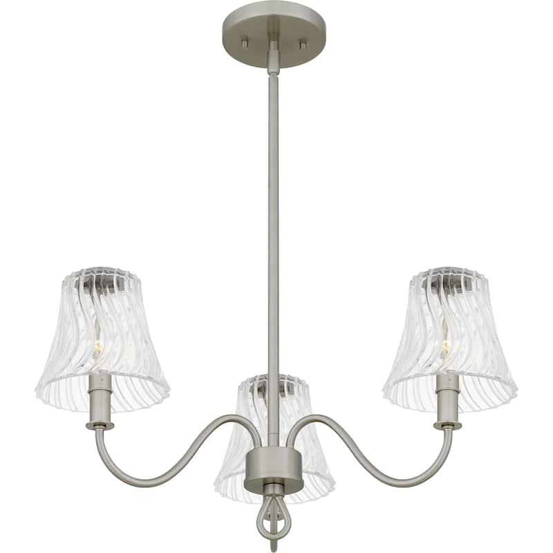 McKinney 3-Light Brushed Nickel Chandelier