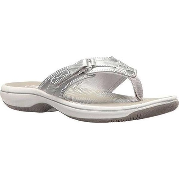 clarks brinkley sea sandals silver