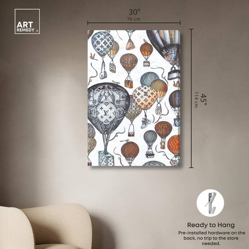 Doll Memories - Fashion Balloons Canvas by Art Remedy, Gallery Wrapped