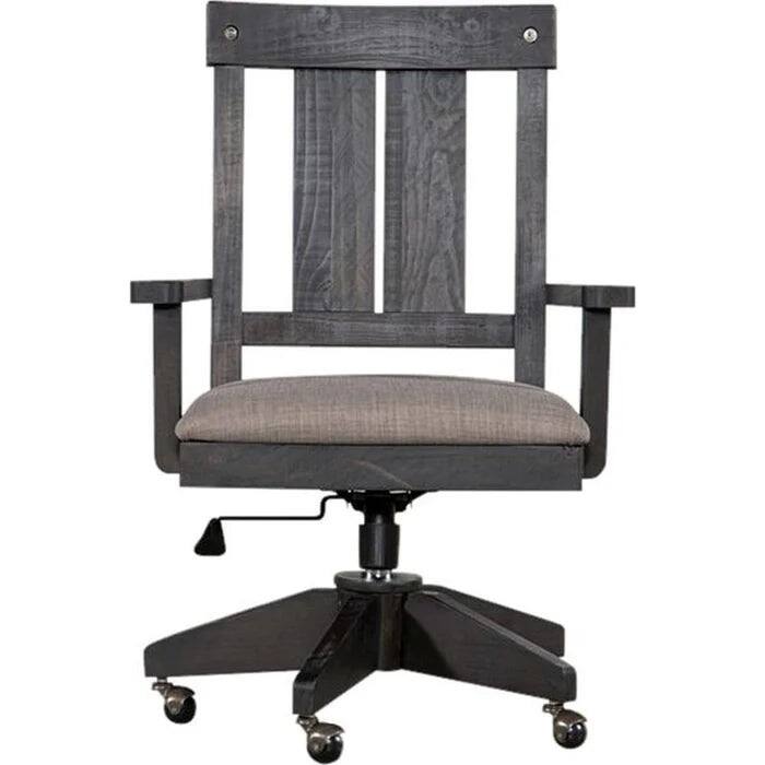 Oak Park Solid Wood Office Arm Chair on Wheels