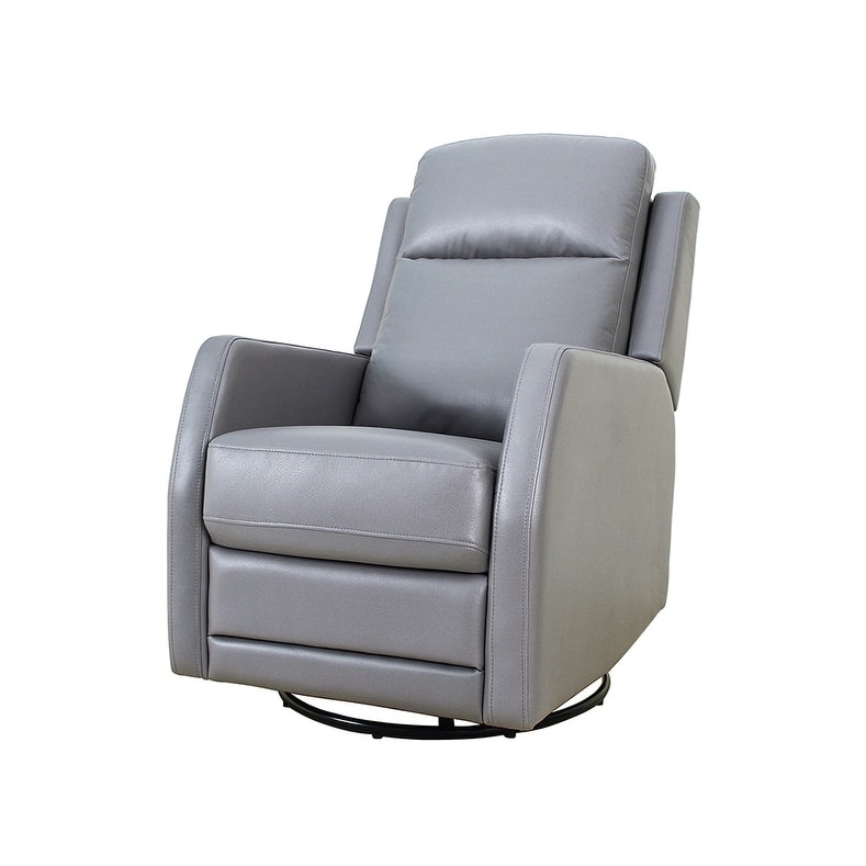 Esteban Modern Faux Leather Manual Rocking Swivel Recliner with Wingback