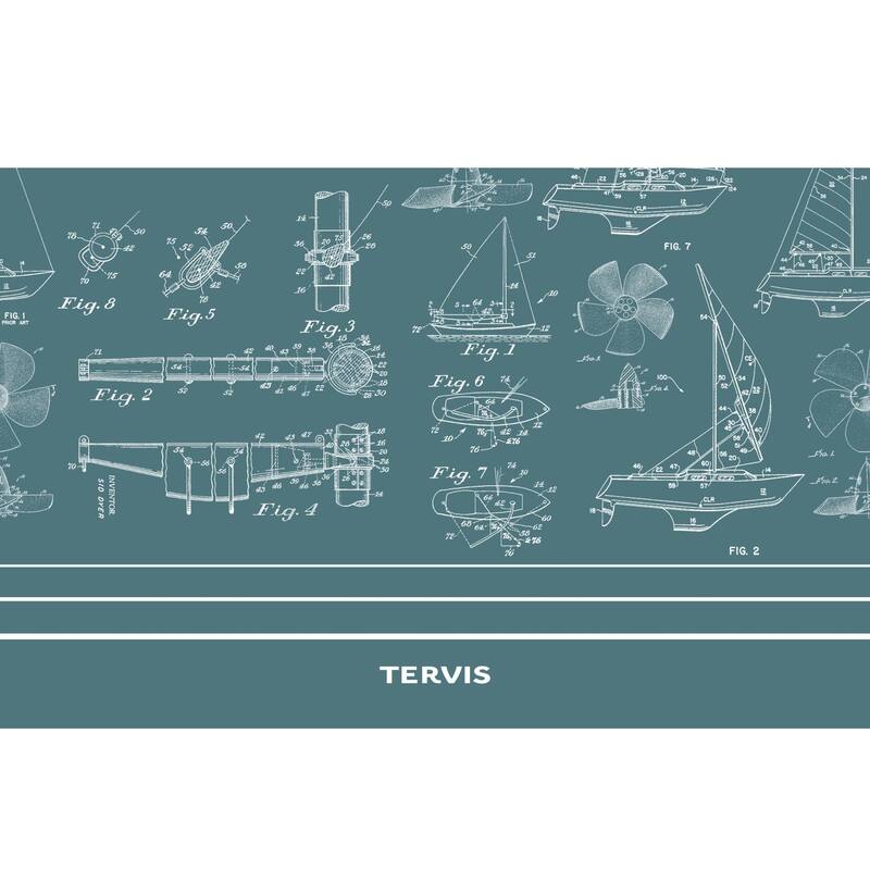 Tervis Traveler Tradewinds Collection Sail Schematic Triple Walled Insulated Travel Tumbler, Stainless Steel