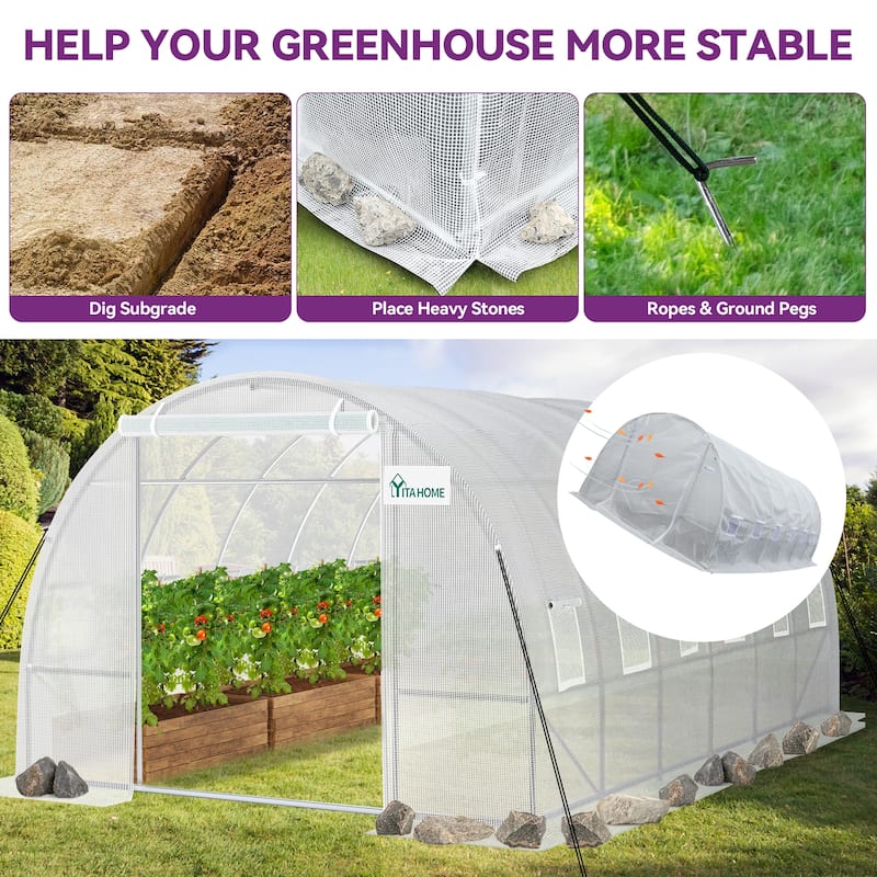 Moasis Walk-in Greenhouse with Reinforced Steel Frame